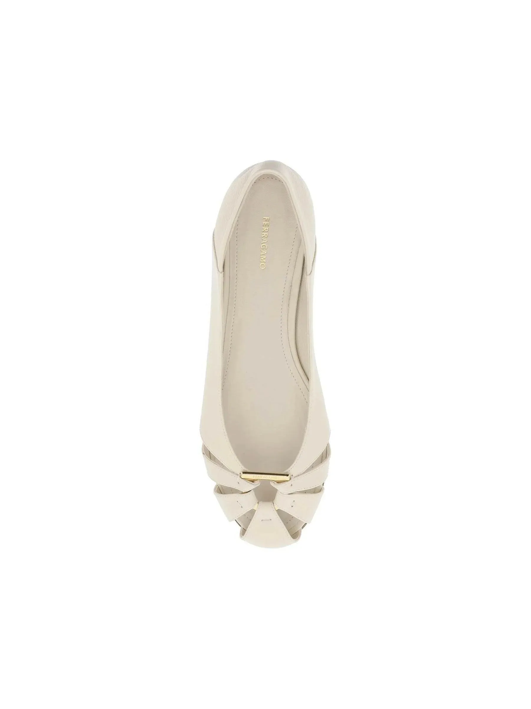 Aurelie Gancini Ornament Leather Ballet Flats