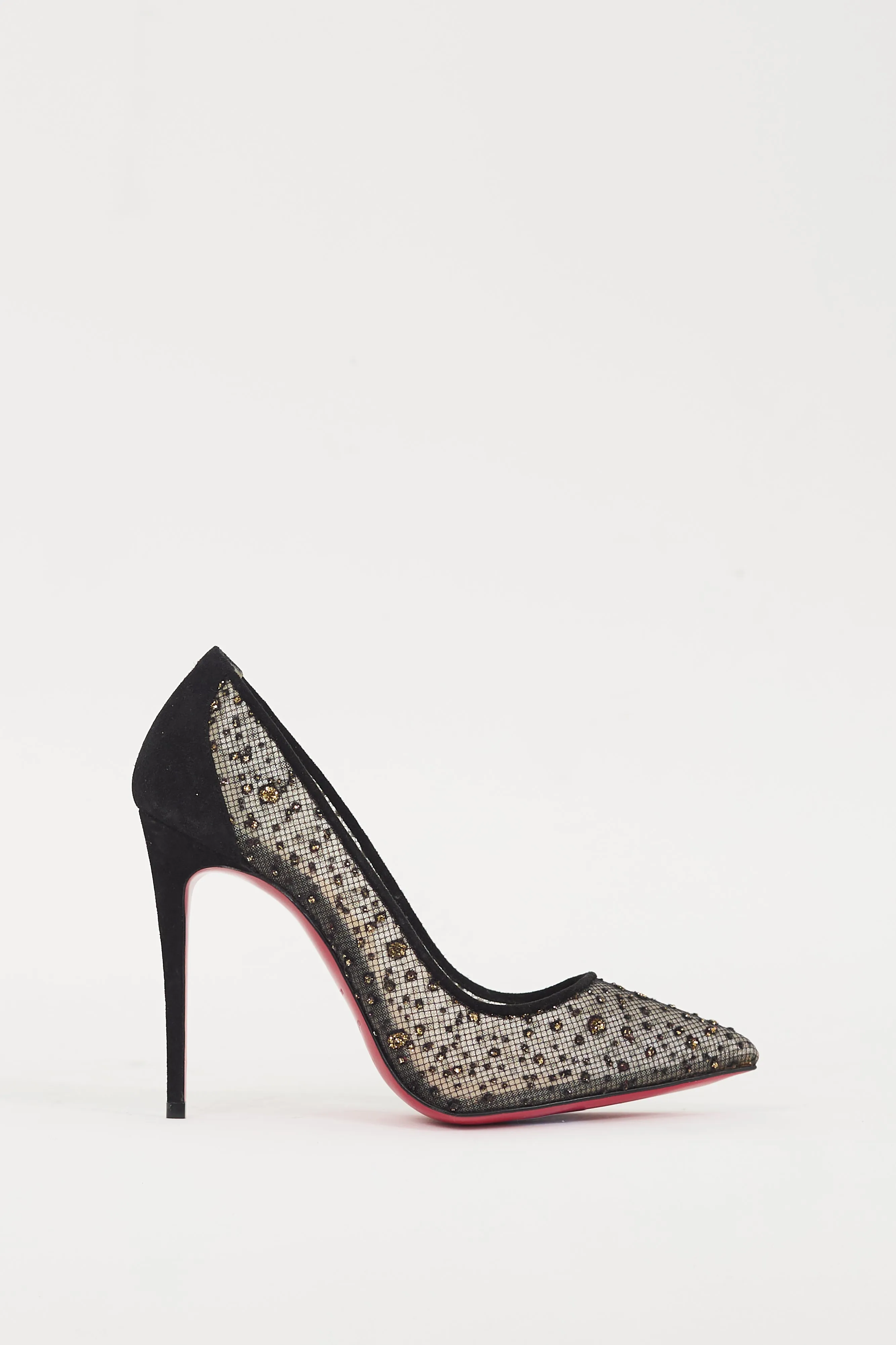 Black & Gold Lace Follies Heel