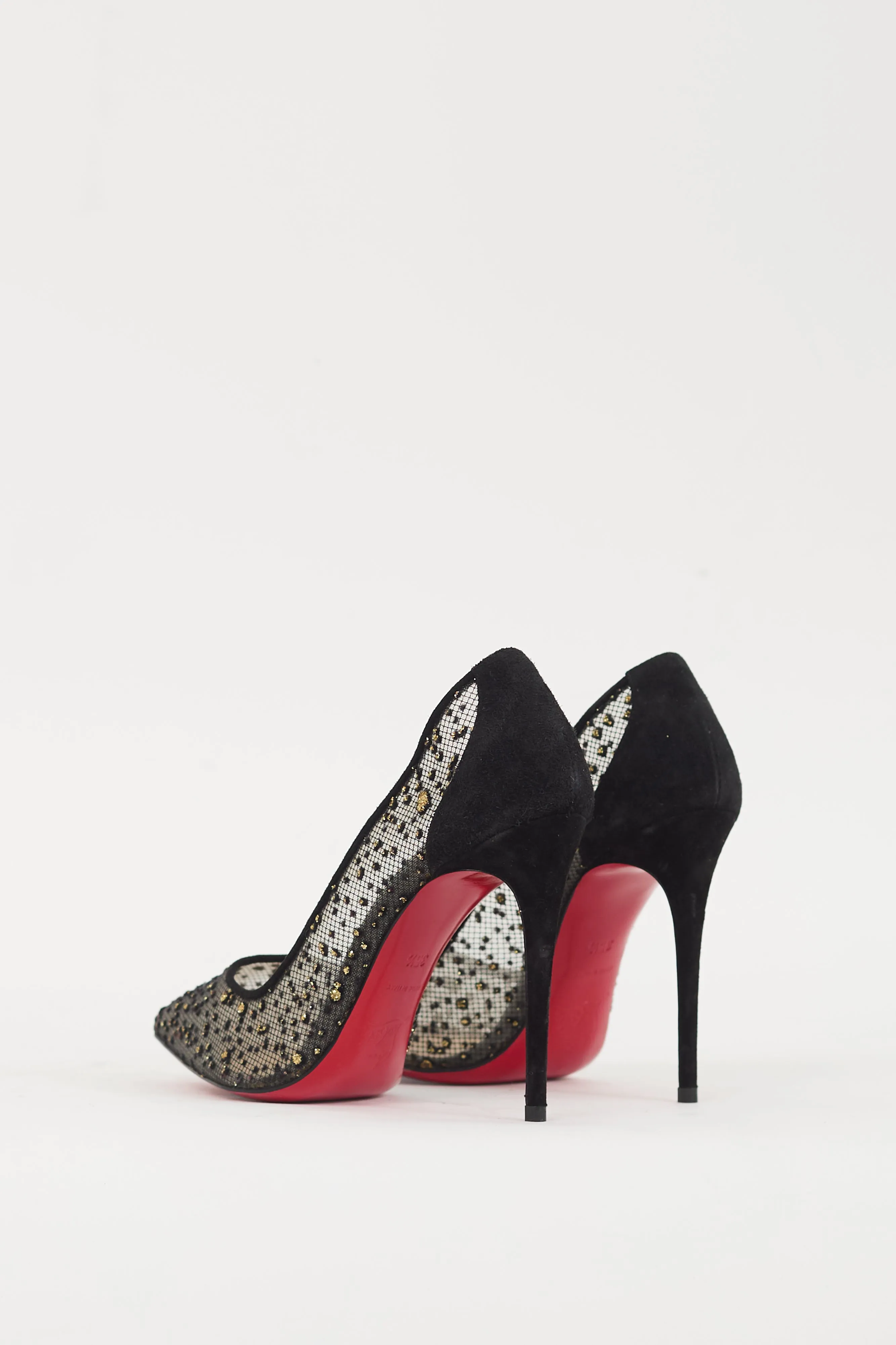 Black & Gold Lace Follies Heel