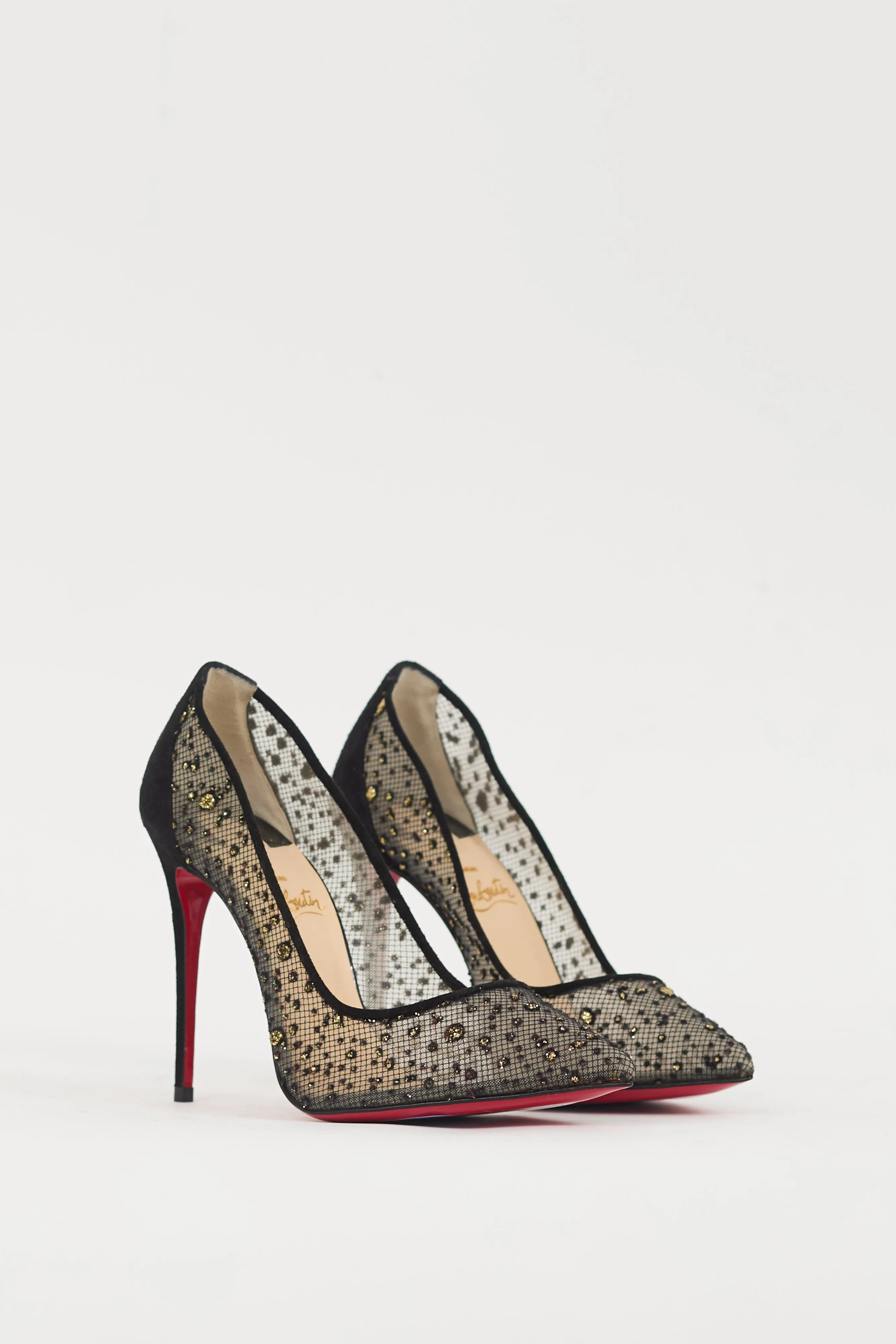 Black & Gold Lace Follies Heel