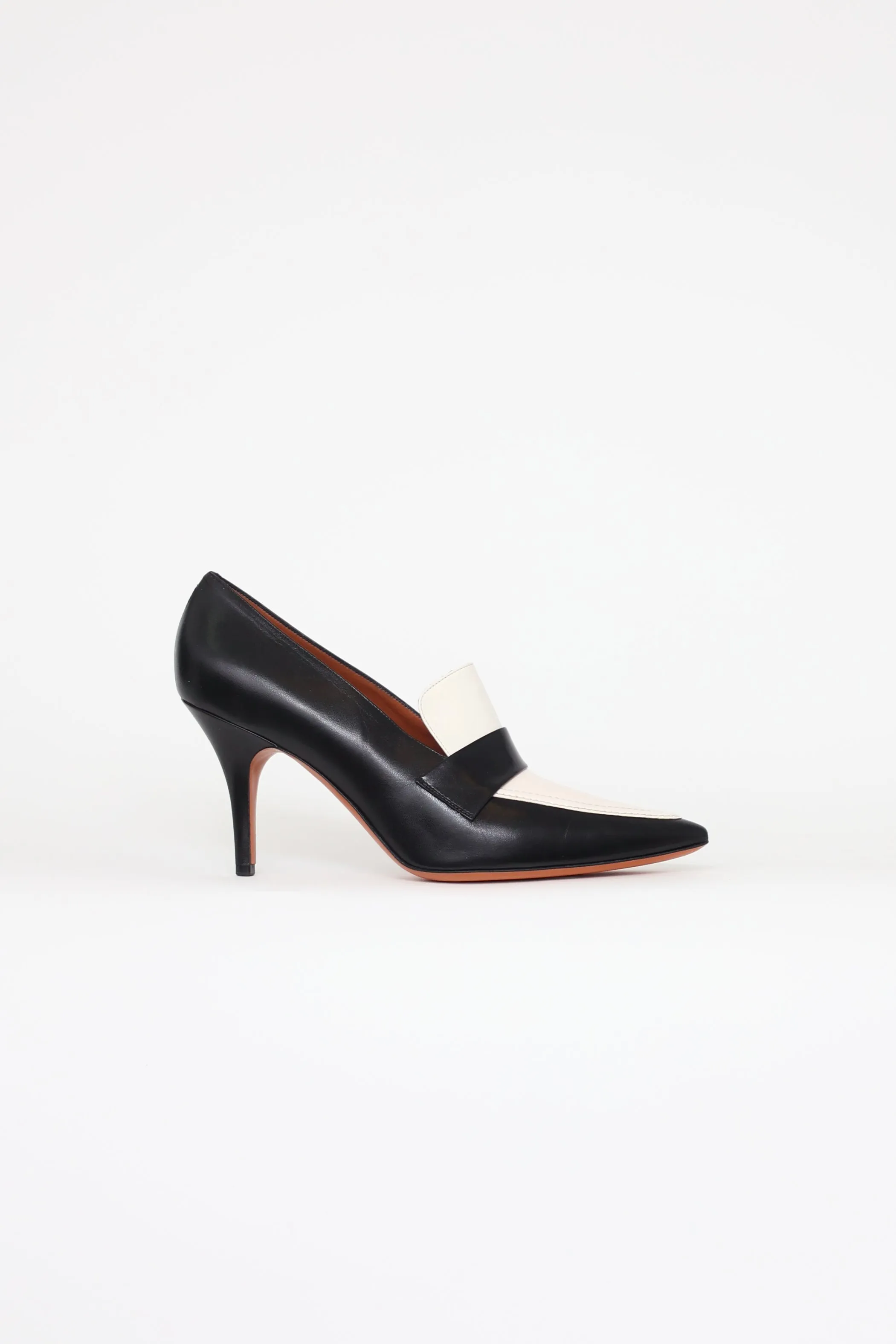 Black & White Loafer Pumps