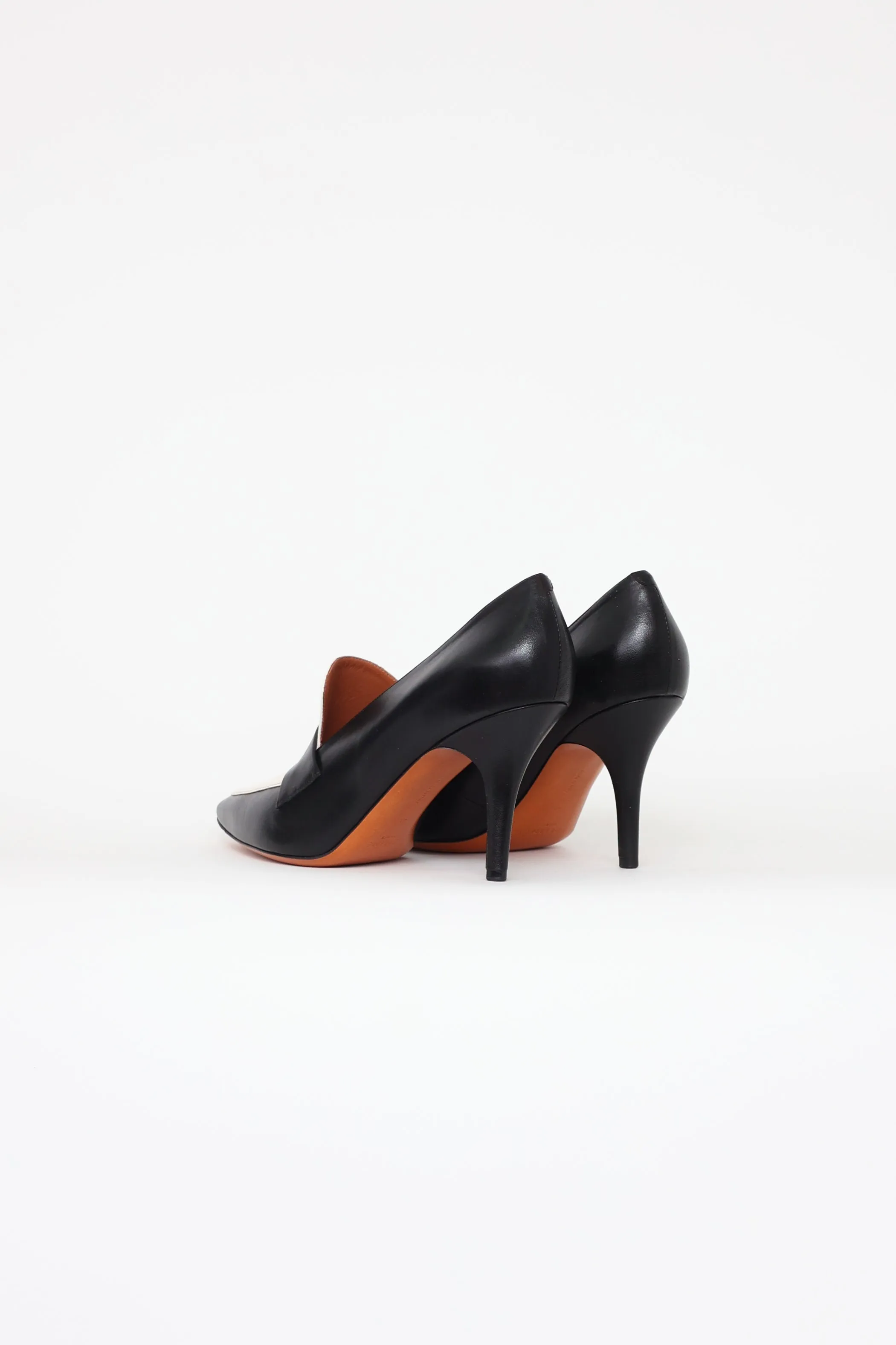 Black & White Loafer Pumps