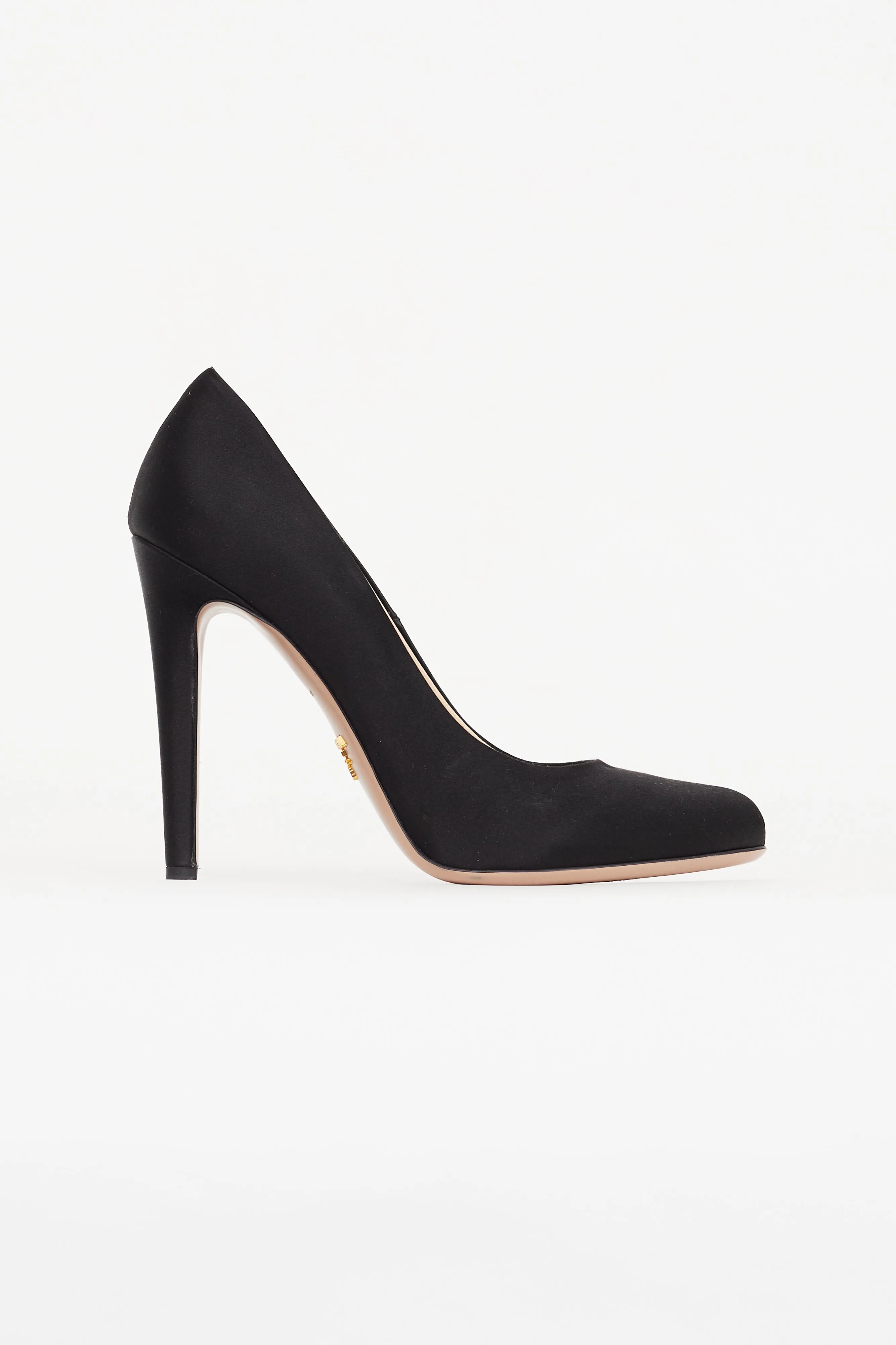 Black Satin Heel