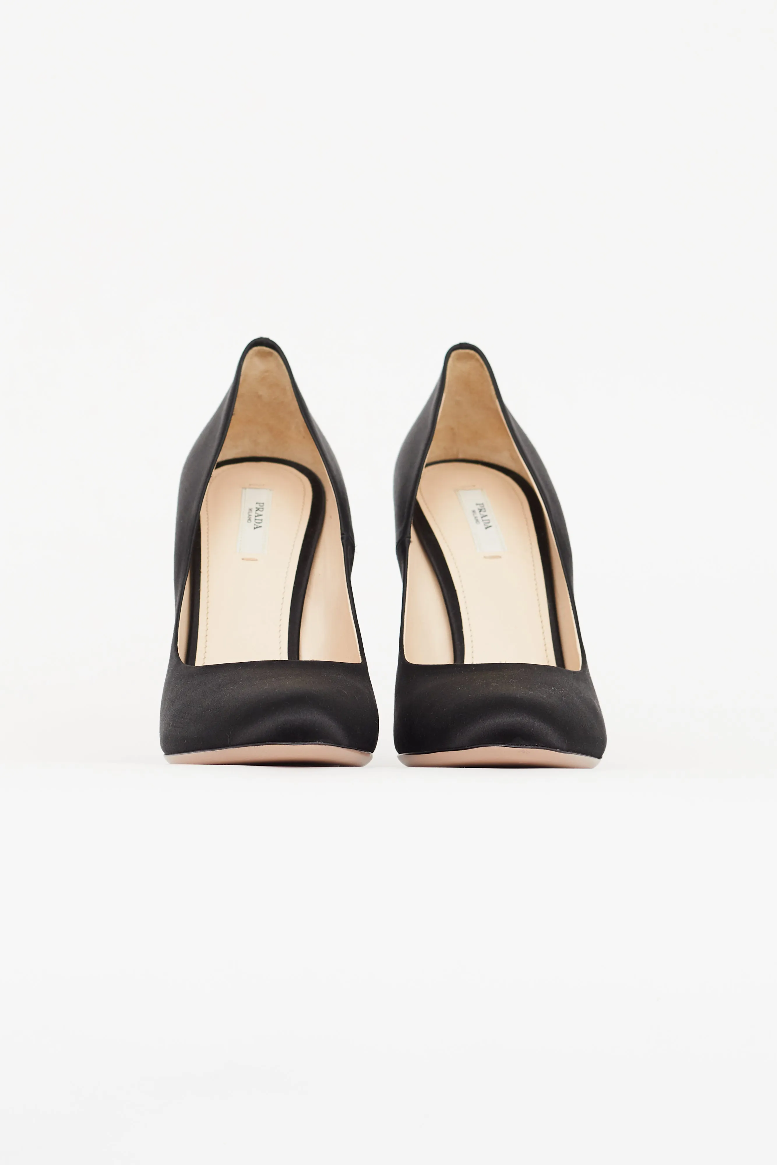 Black Satin Heel