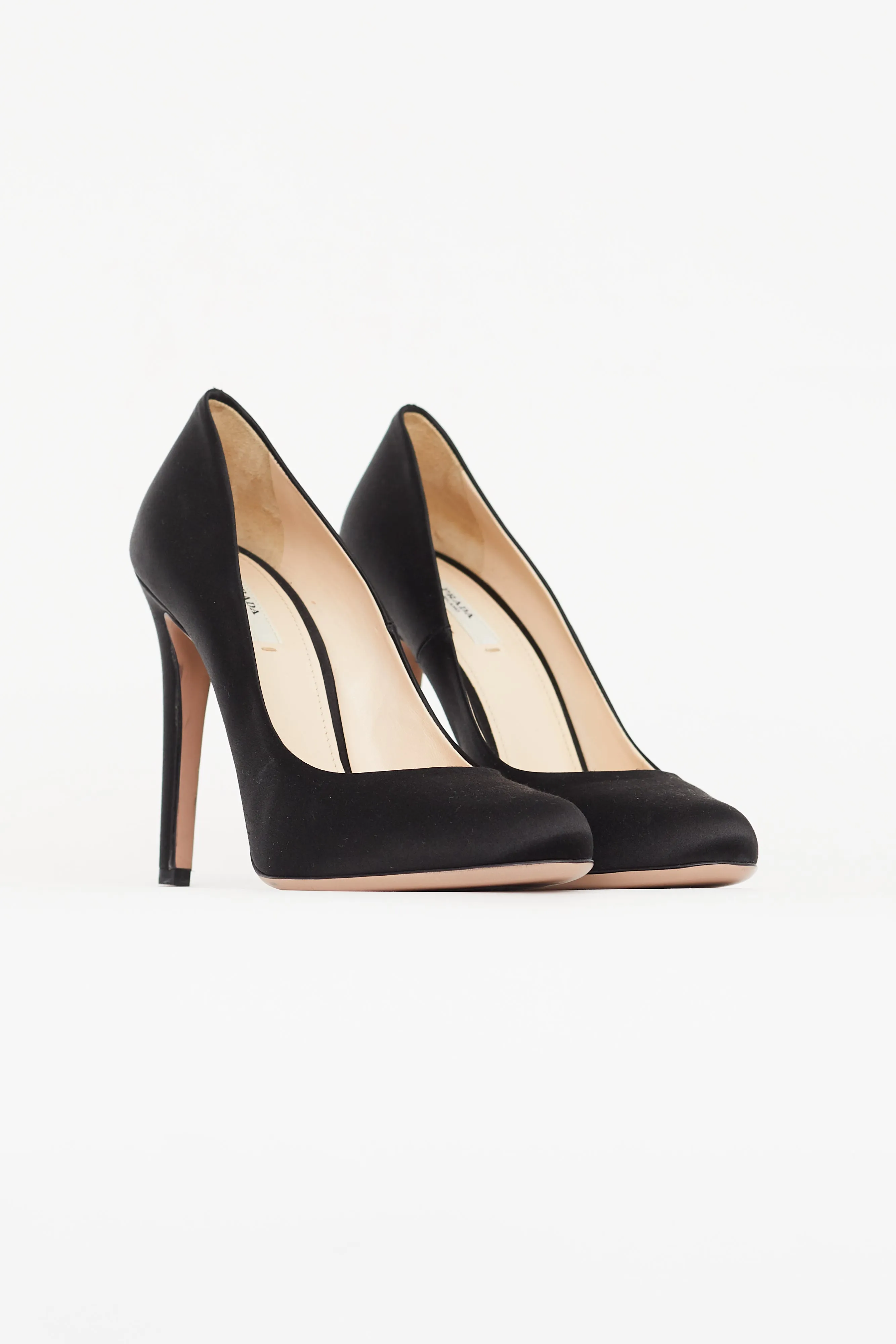Black Satin Heel