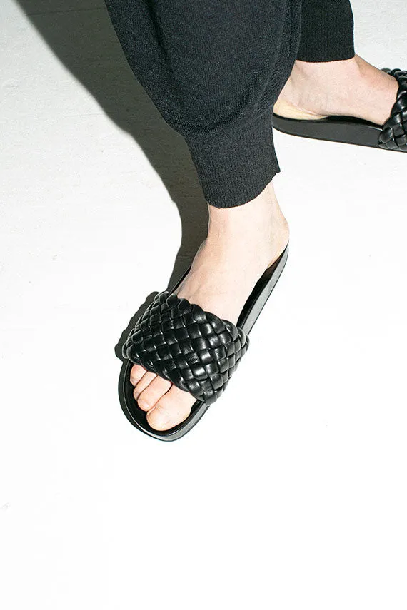 Black Sonnie Woven Slide
