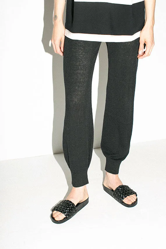 Black Sonnie Woven Slide