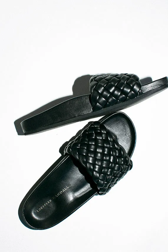 Black Sonnie Woven Slide