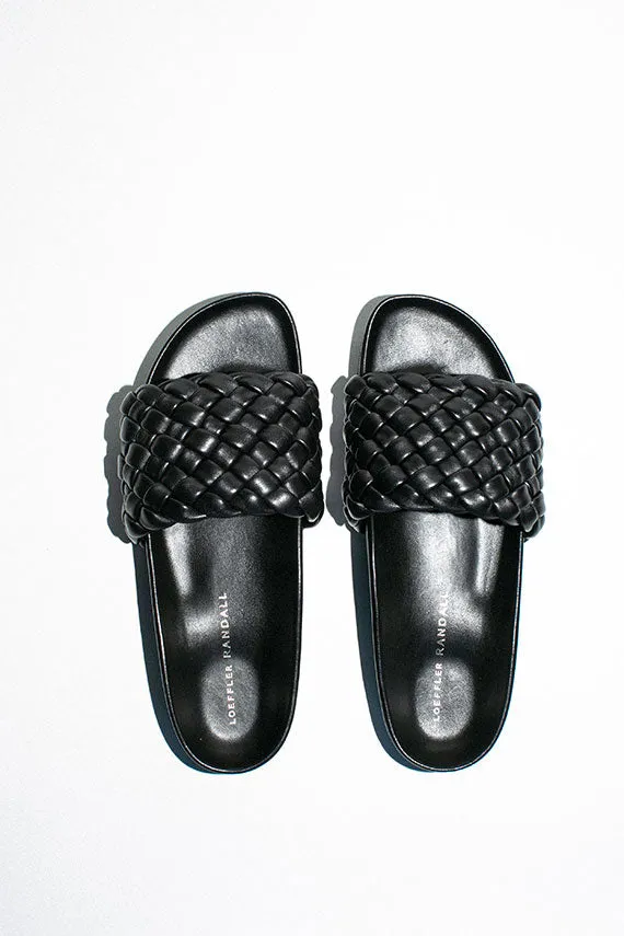 Black Sonnie Woven Slide