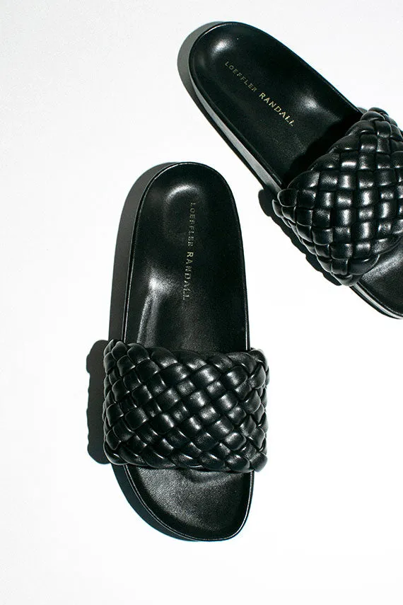 Black Sonnie Woven Slide