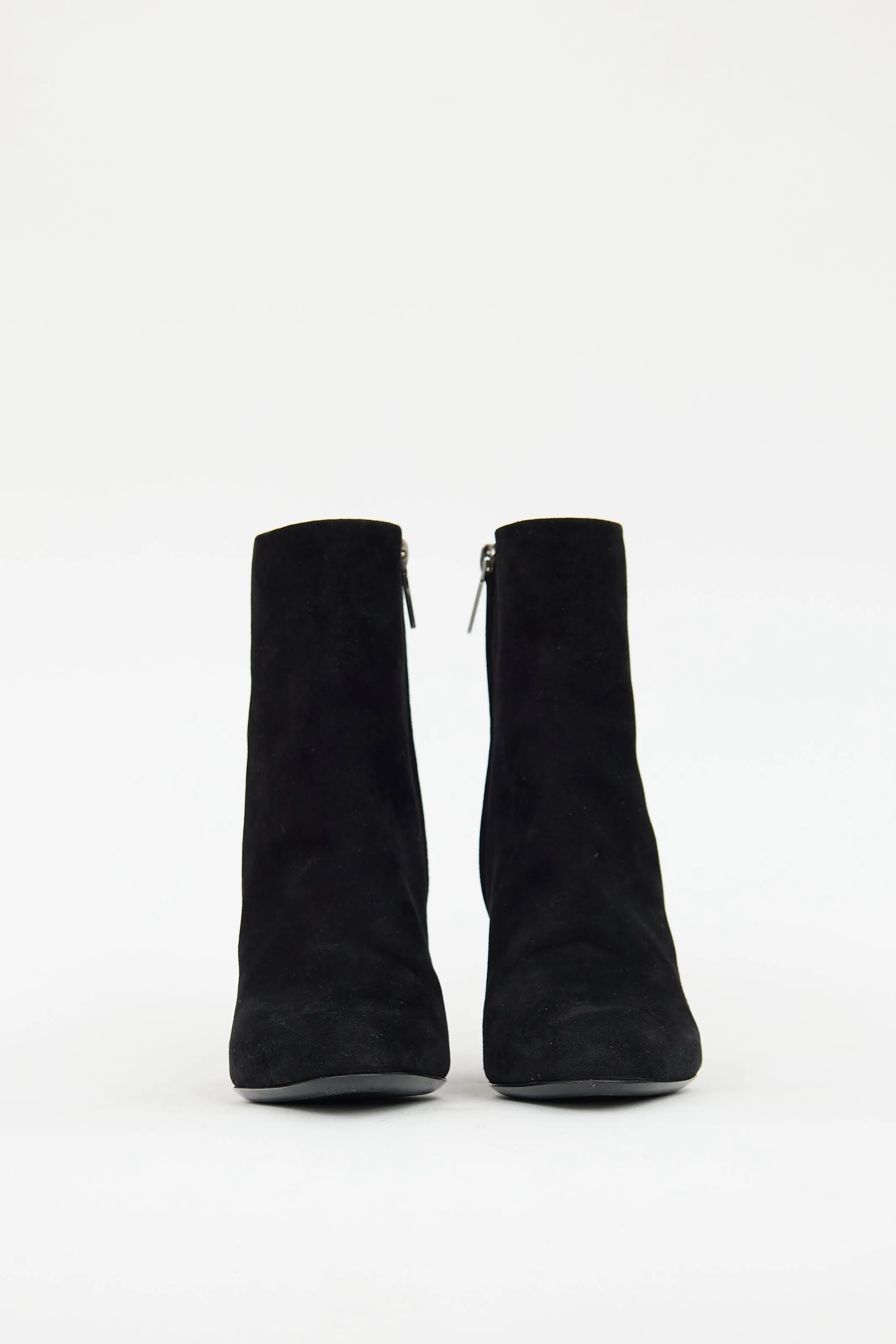Black Suede Cannage Day Wedge Boot