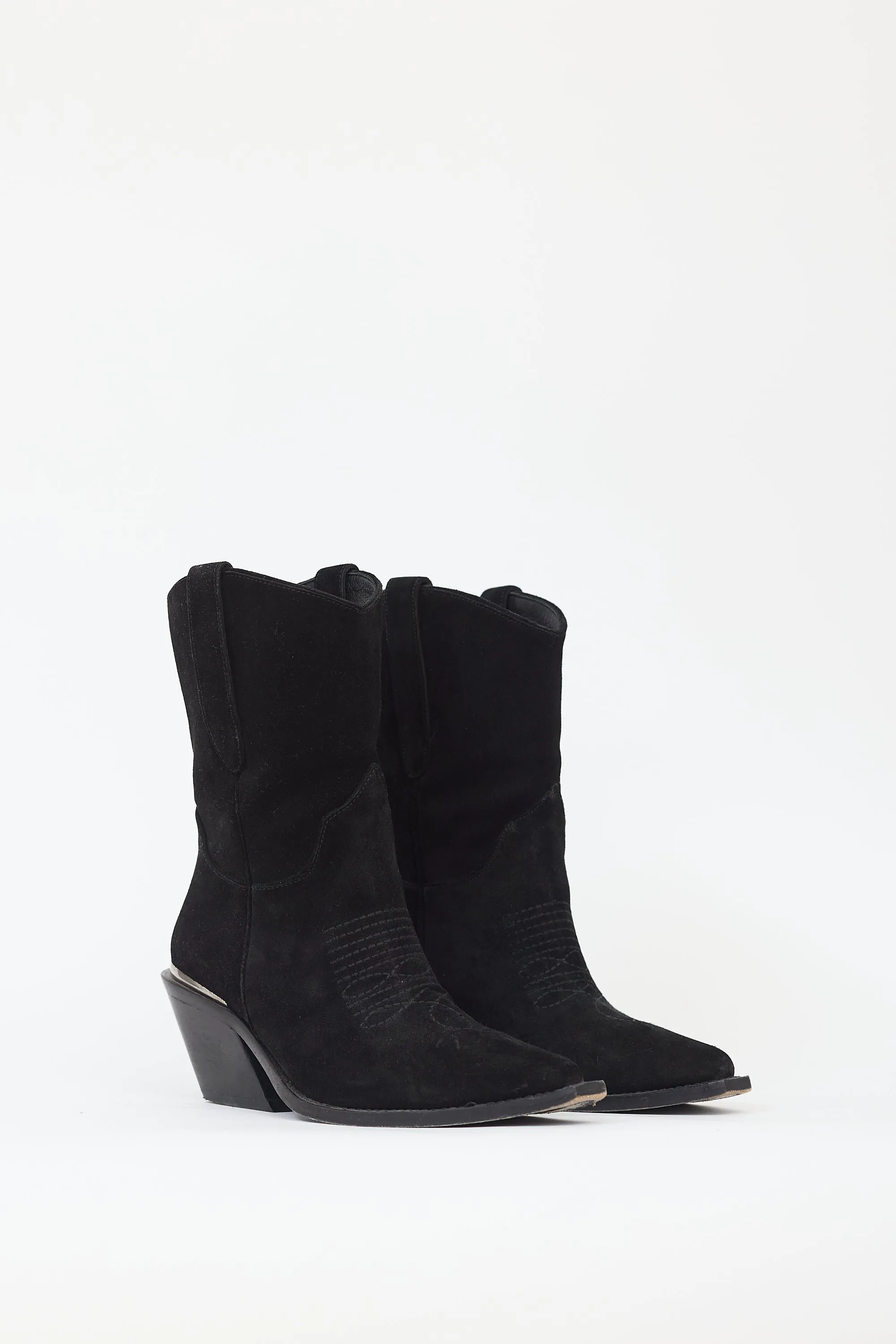 Black Suede Mid Tania Boot