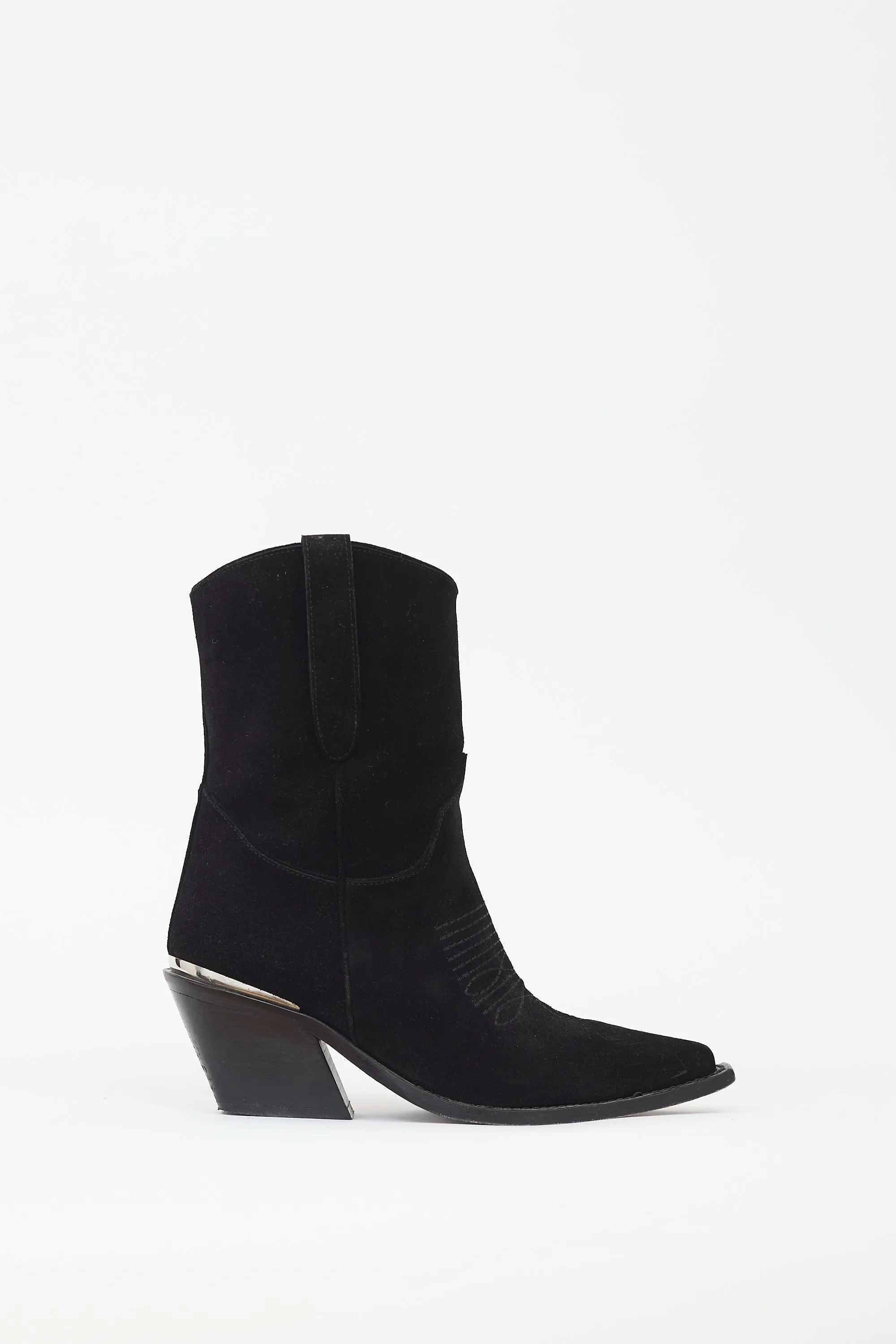 Black Suede Mid Tania Boot