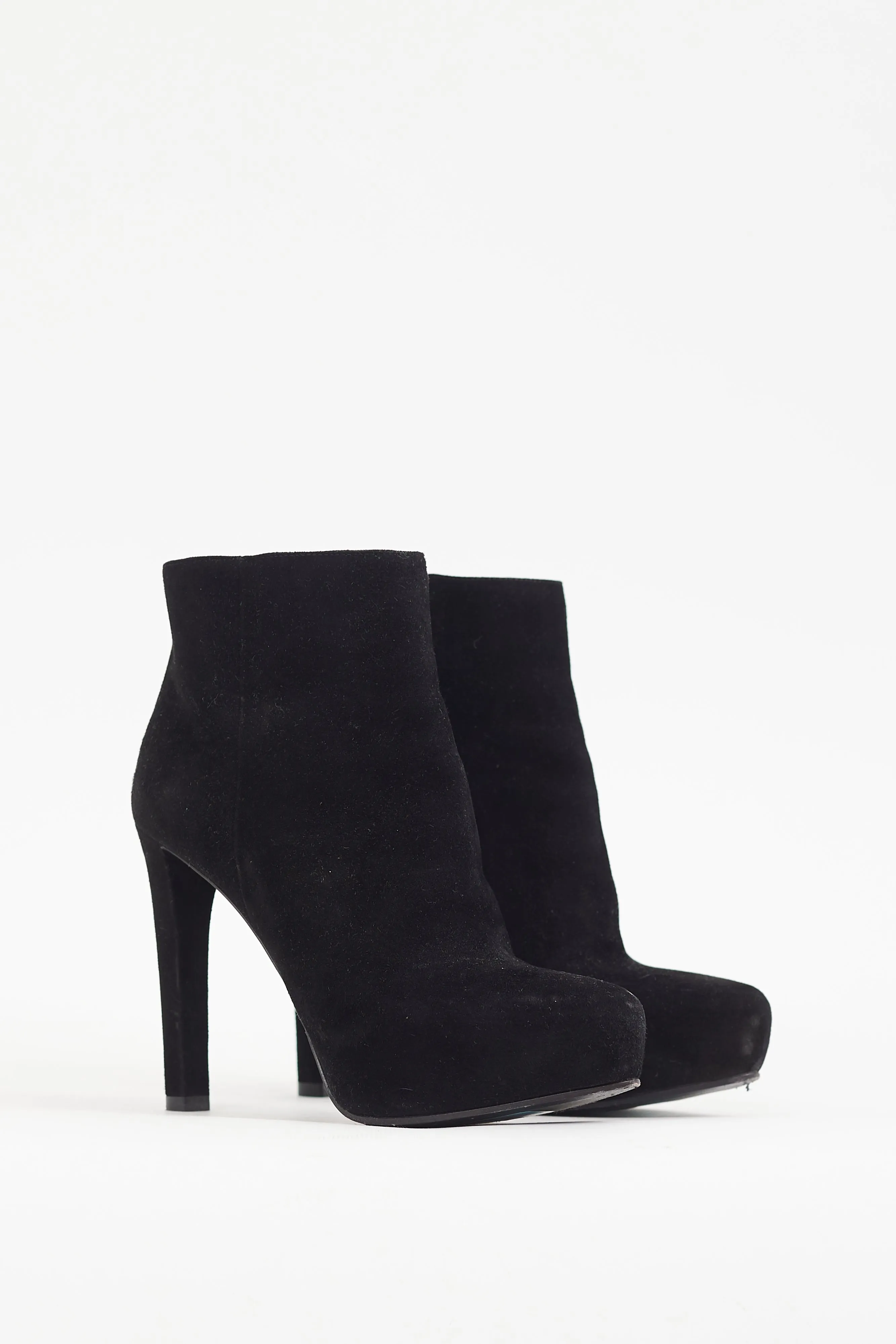 Black Suede Pointed Boot