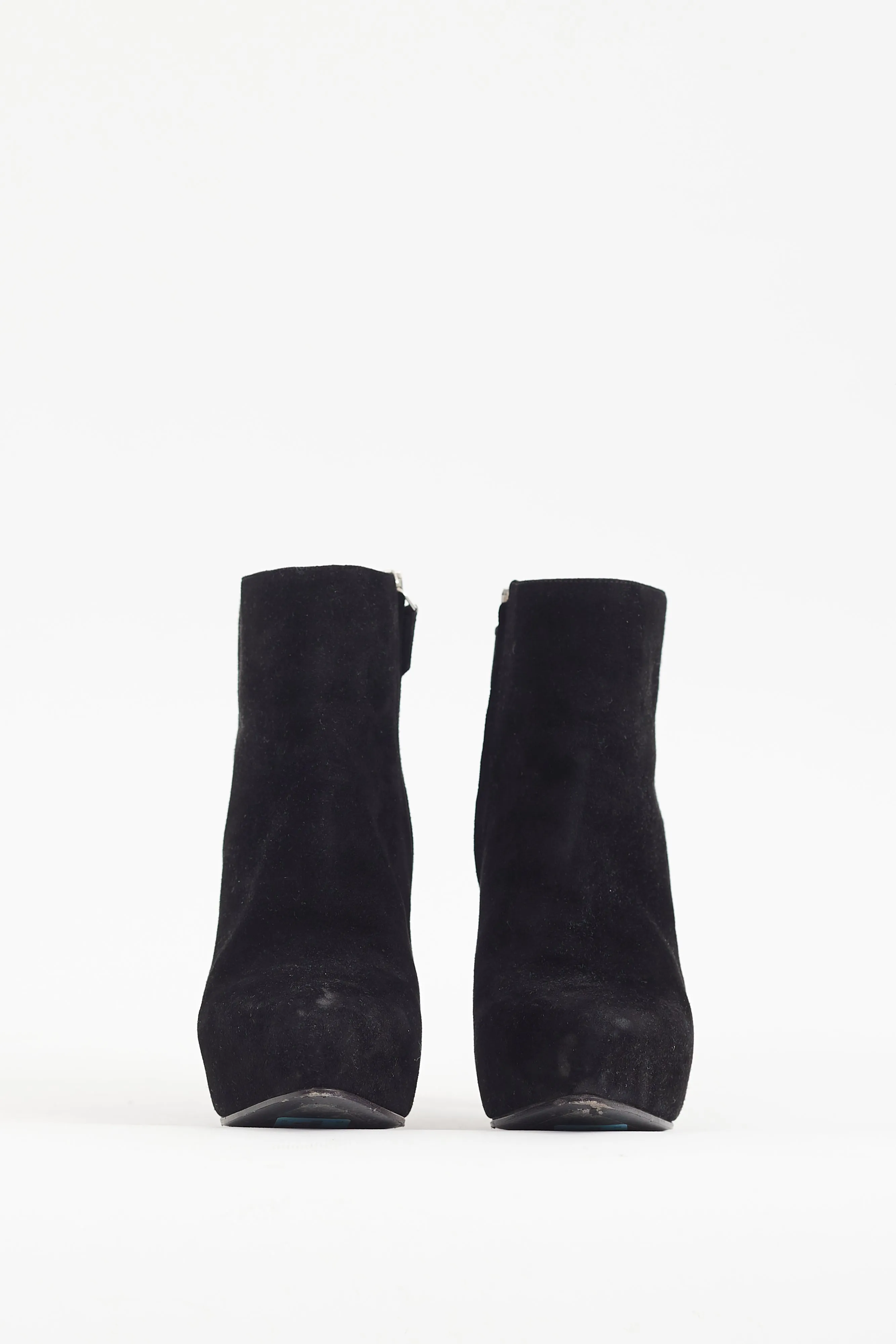Black Suede Pointed Boot