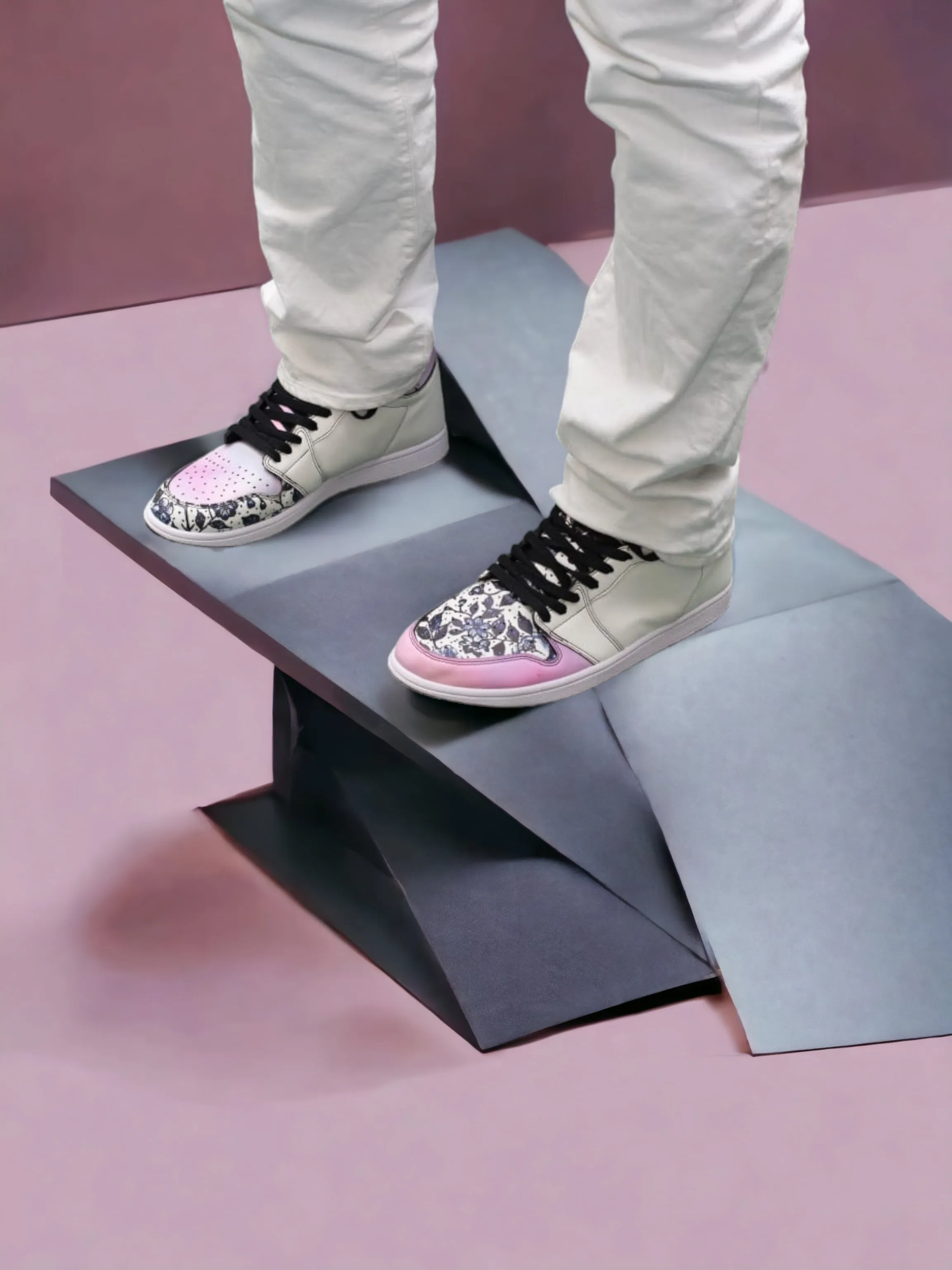 Blue Vine One Customizable Men's High Top Sneakers