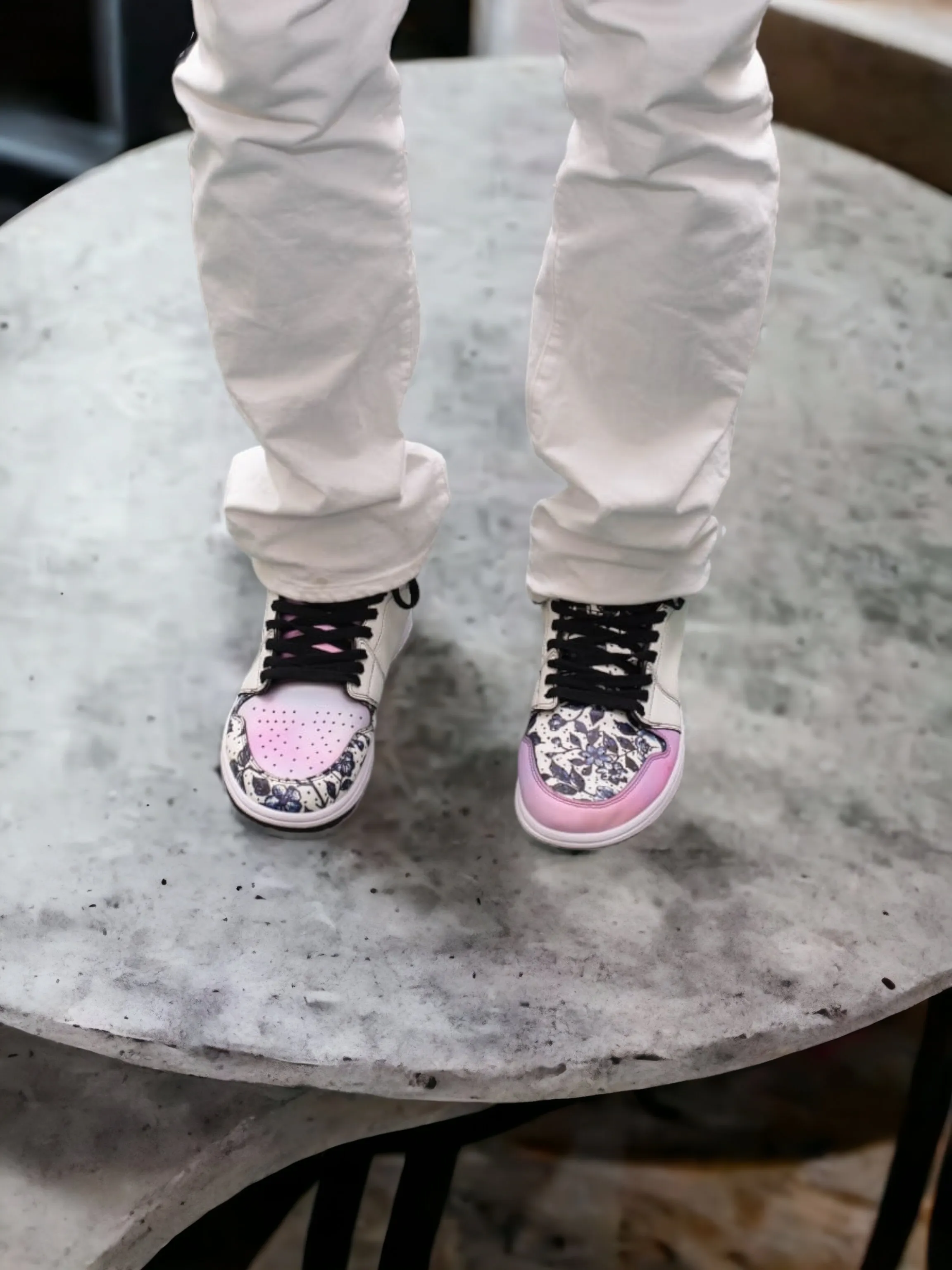 Blue Vine One Customizable Men's High Top Sneakers