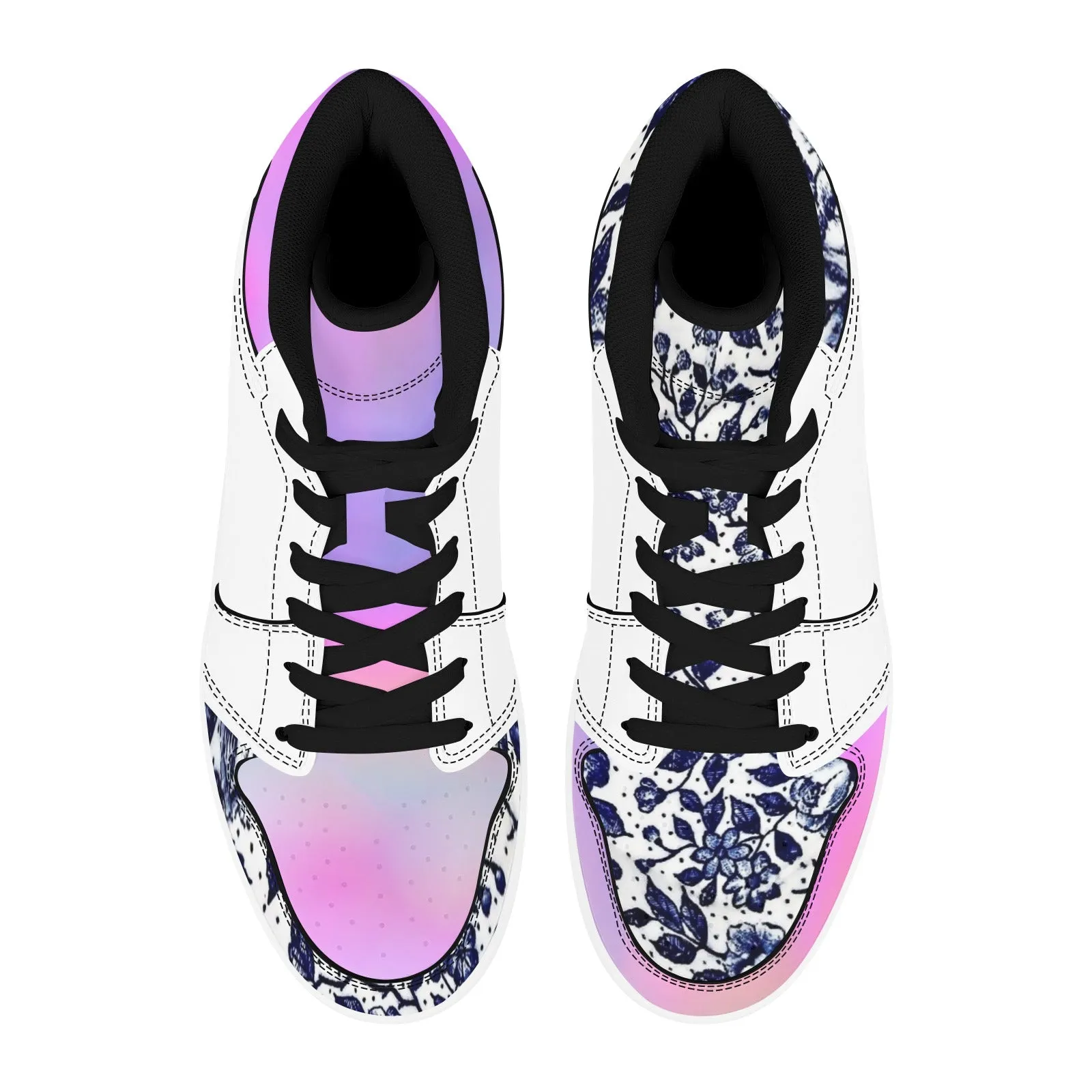 Blue Vine One Customizable Men's High Top Sneakers