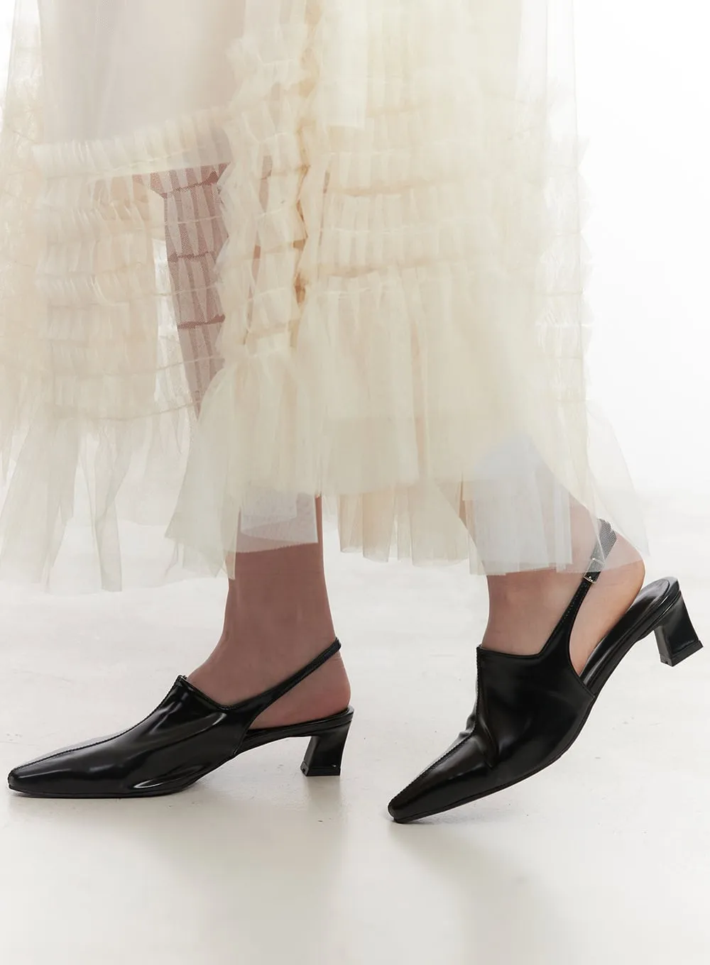 Buckle Faux-Leather Pumps IM528