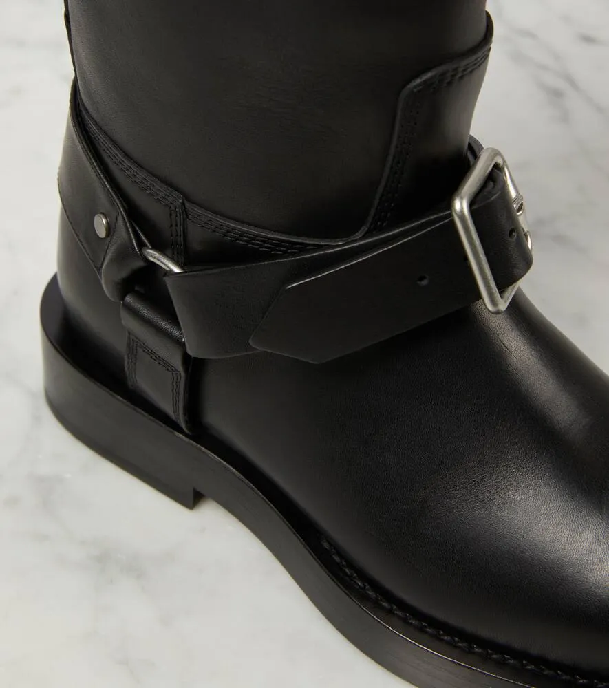 Burberry Saddle leather knee-high boots