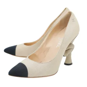 Chanel Bicolor Knot Pumps 40.5