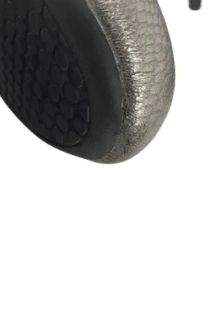 Comfortview women's metallic gray flat shoes size 11W