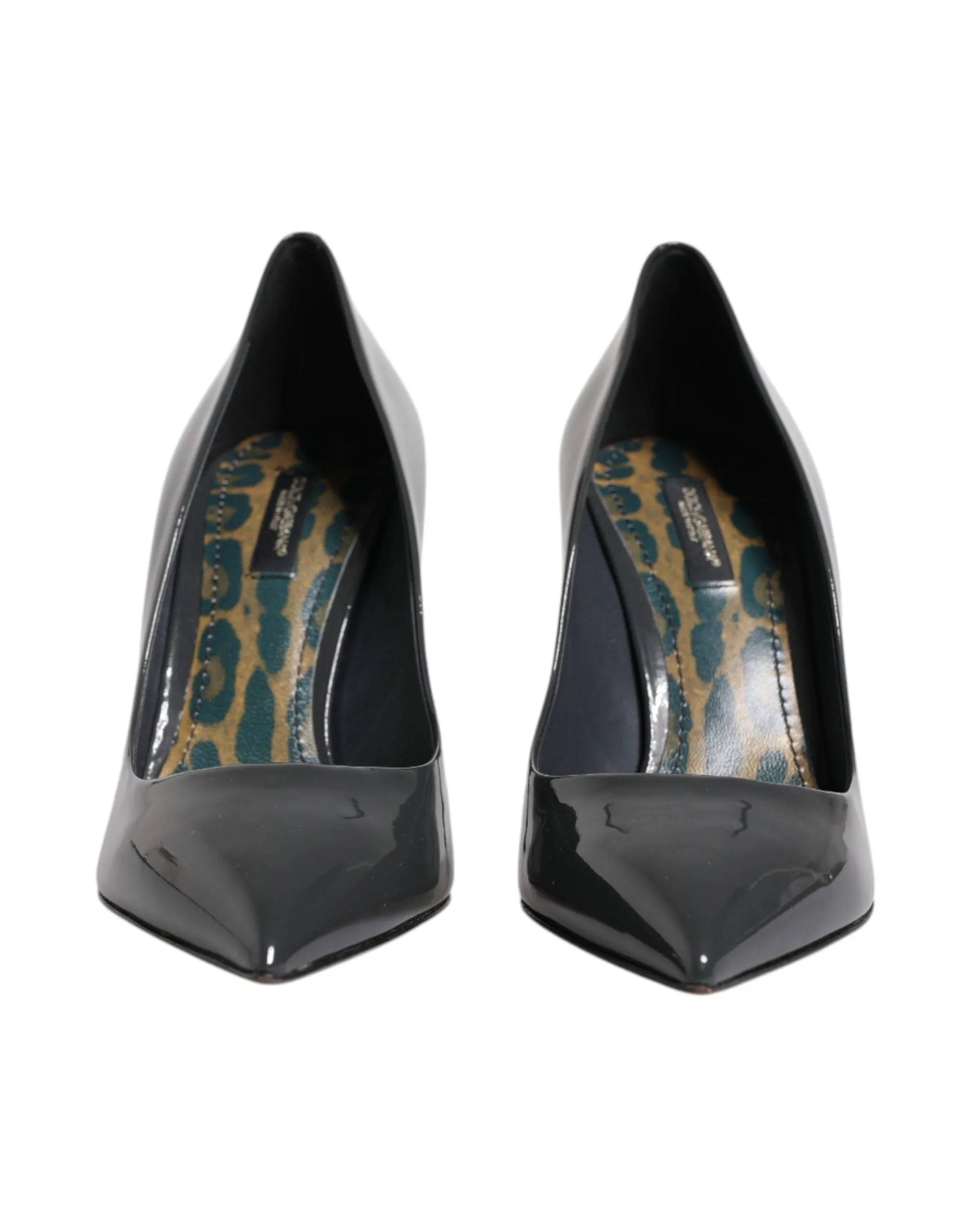 Dolce & Gabbana Black Patent Leather Heels Pumps Shoes
