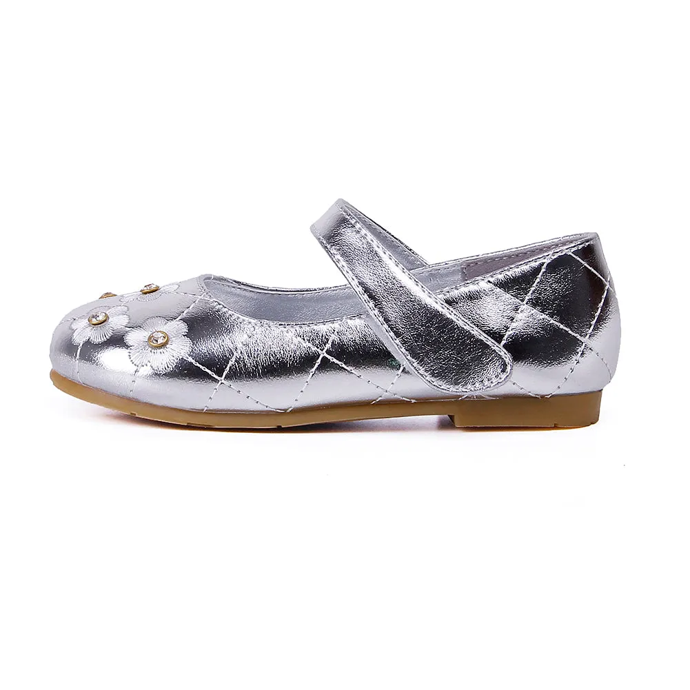 Flower Ballerina Flats Princess Dress Mary Jane Shoes for Little Girls