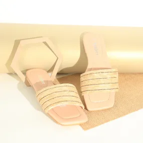 Girls Beige Slip-On Flats