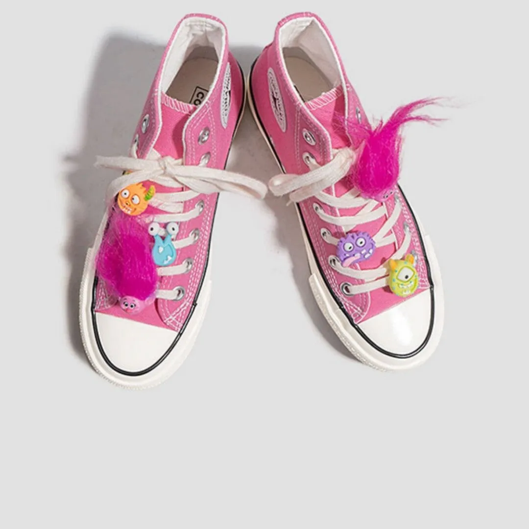 Ins Style Pink Casual High-Top Canvas Shoes