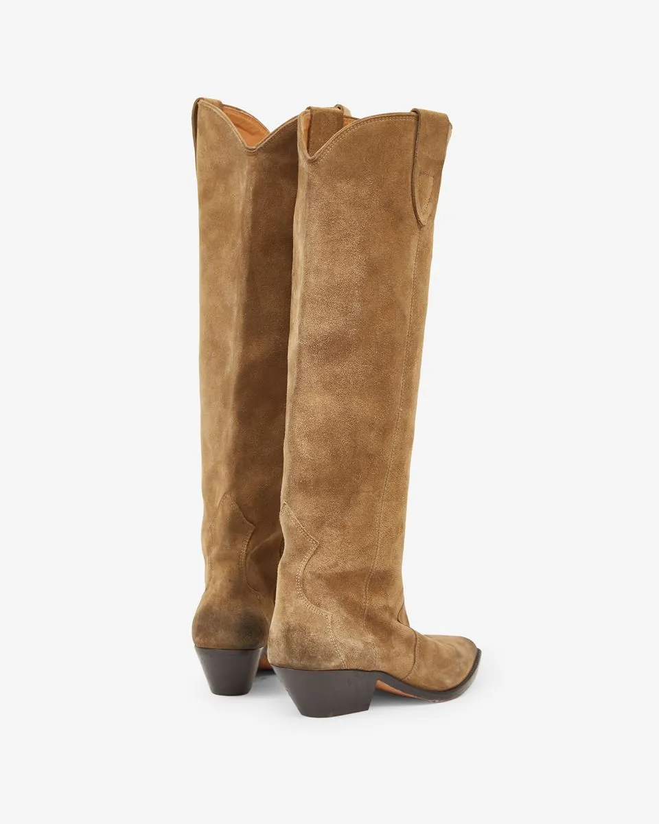 Isabel Marant Denvee Suede Leather Boots - Taupe