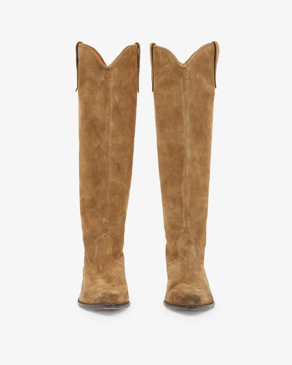 Isabel Marant Denvee Suede Leather Boots - Taupe