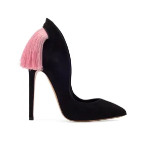 IZO PUMP BLACK WITH PINK FRINGE