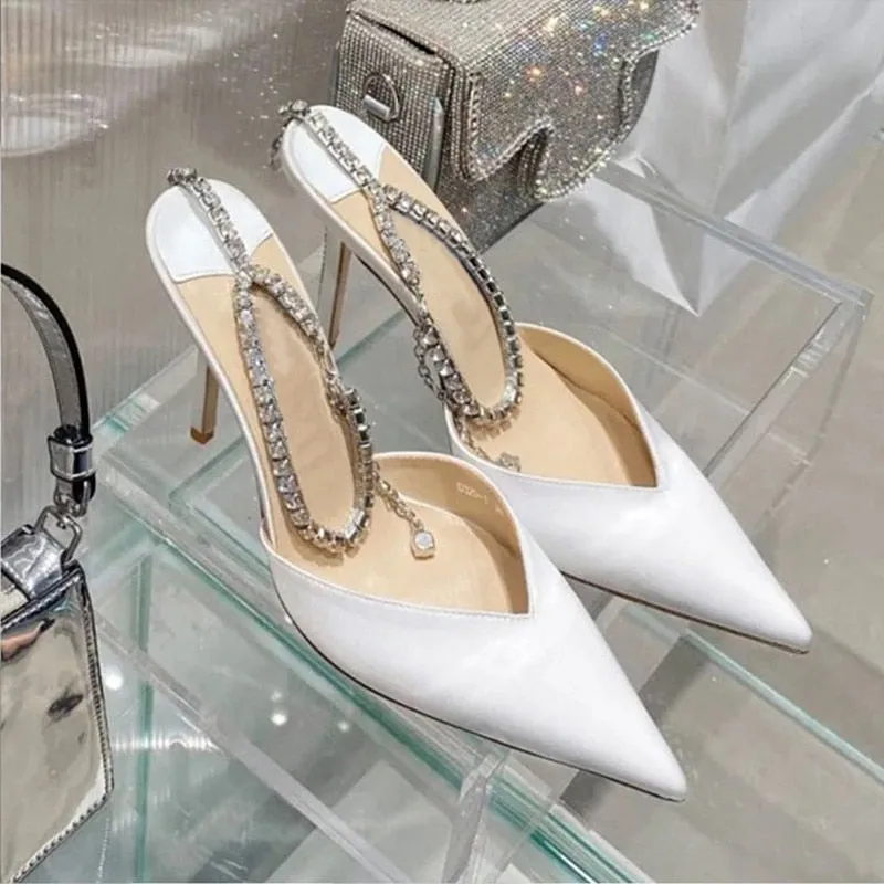 Luxury Rhinestones Chains High Heels