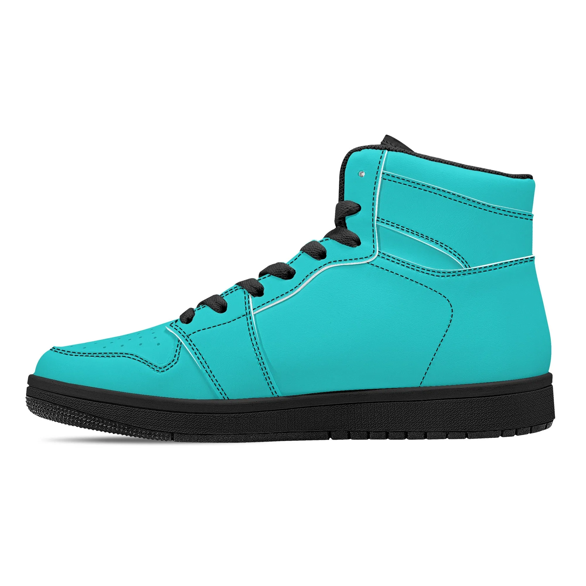 Mens High Top Leather Sneakers