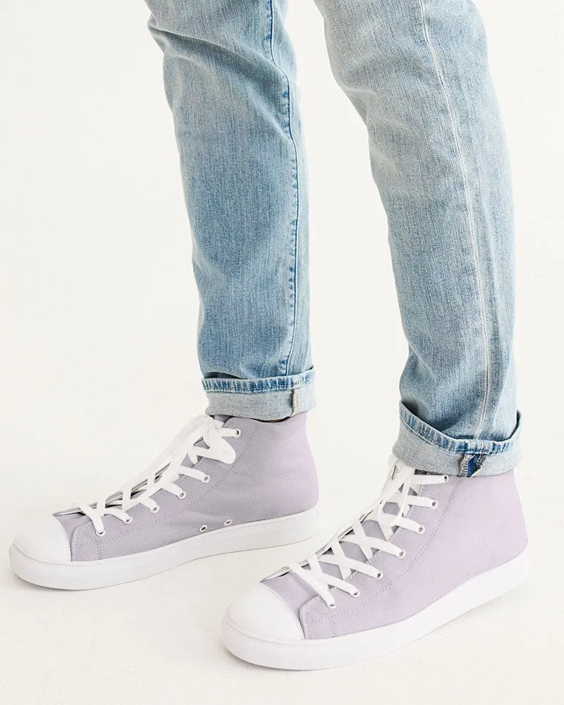 Pale Purple Men's High-top Canvas Sneakers | Men's | Bright Pale Purple | C5M10Y0K0