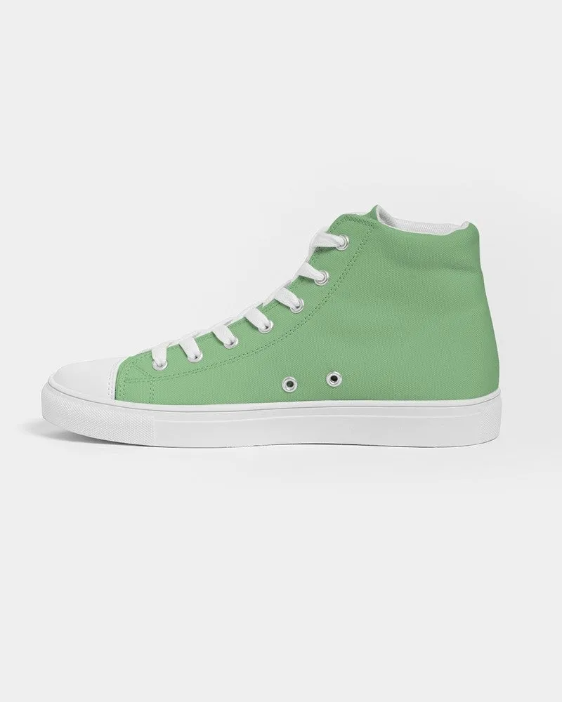 Pastel Green Women's High-top Canvas Sneakers | Women's | Bright Pastel Green | C45M0Y60K0