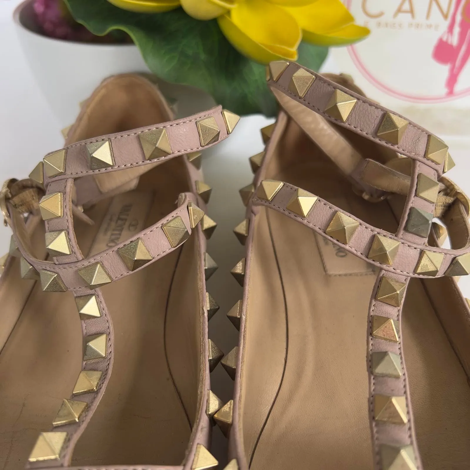 Rockstud Caged Ballet Flats