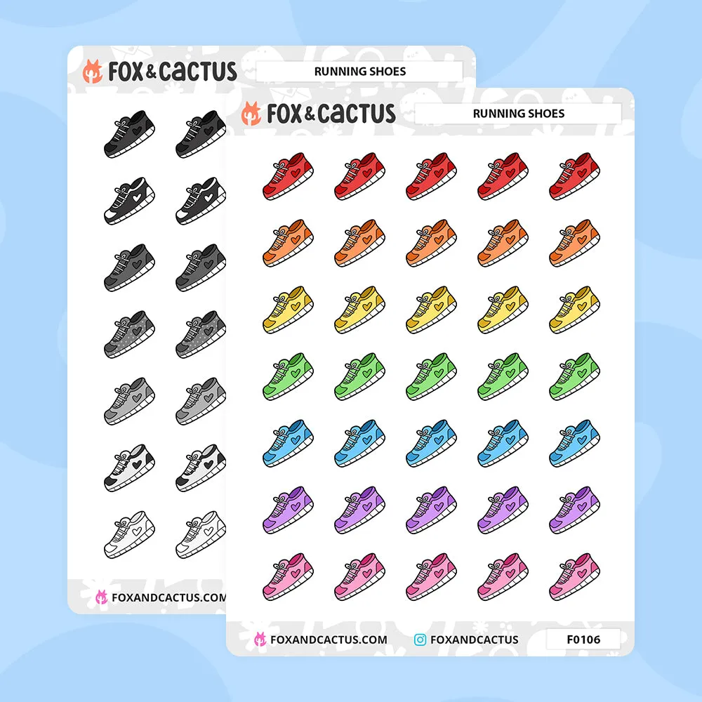 Running Shoe Stickers