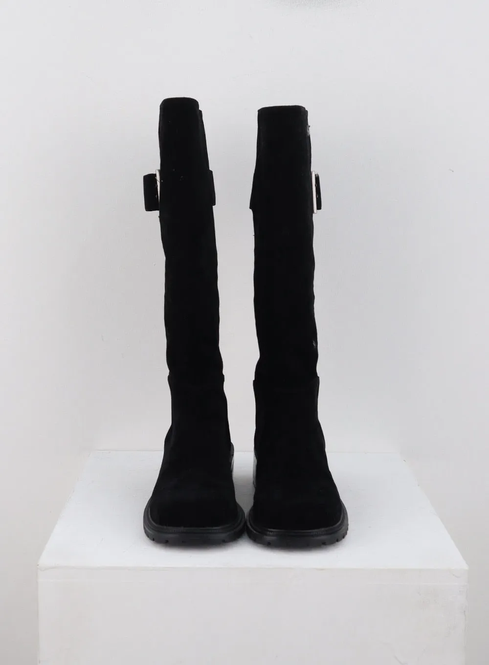 Suede Buckle Boots CN328