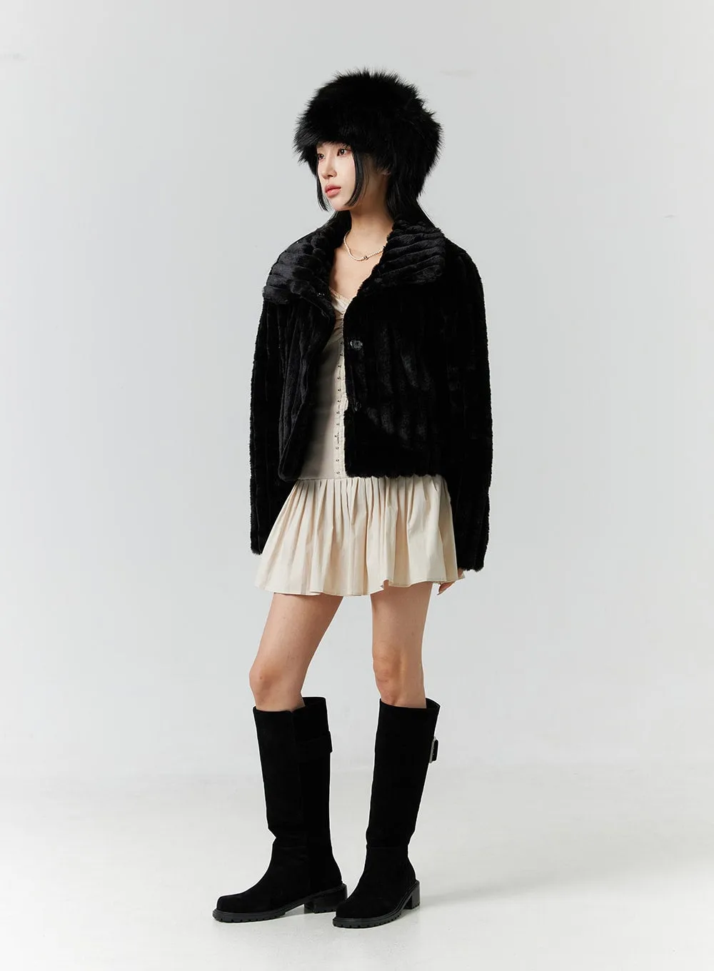 Suede Buckle Boots CN328