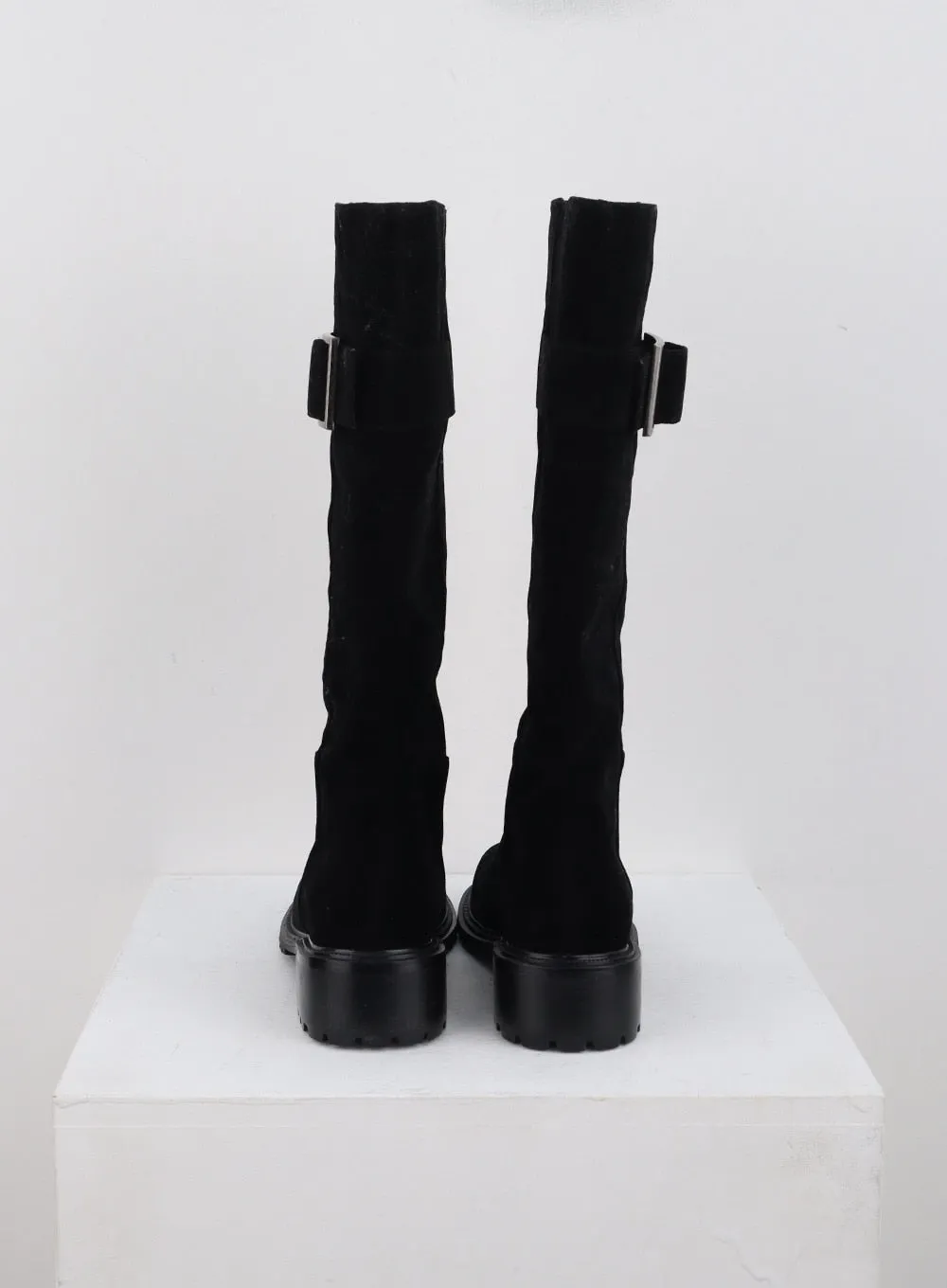 Suede Buckle Boots CN328