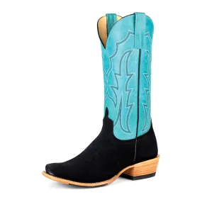 Women's Macie Bean Black Suede with Blue Sinsation Top M9508